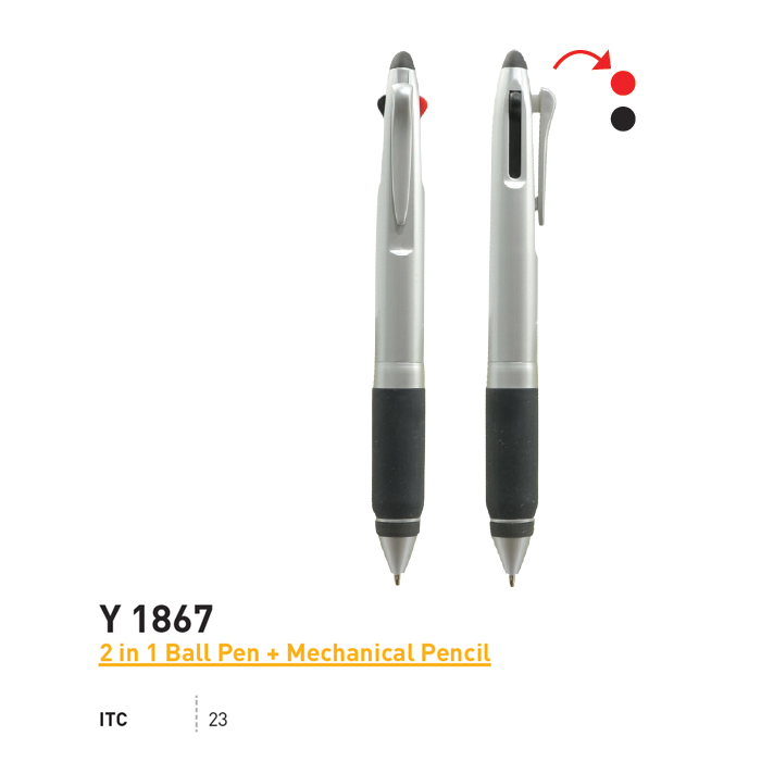 Y 1867 - 2 in 1 Ball Pen + Mechanical Pencil